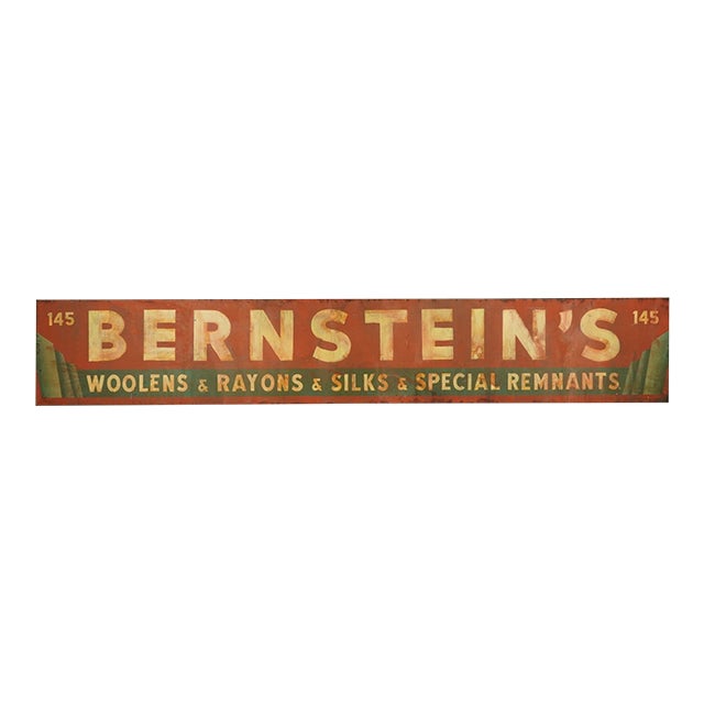Reclaimed Bernstein's Marty Supreme Movie Prop Sign For Sale