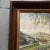 1940s original American hillside rustic painting. Framed. Painting measures 14x11 and overall with frame is 18x16.