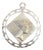 1950s 925 Sterling Silver Nefertiti Pendant Made in Italy For Sale