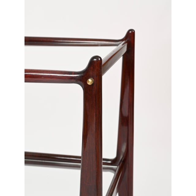 Large Wood and Brass Mod. 58 Bar Cart, Italy, 1952 For Sale - Image 6 of 18