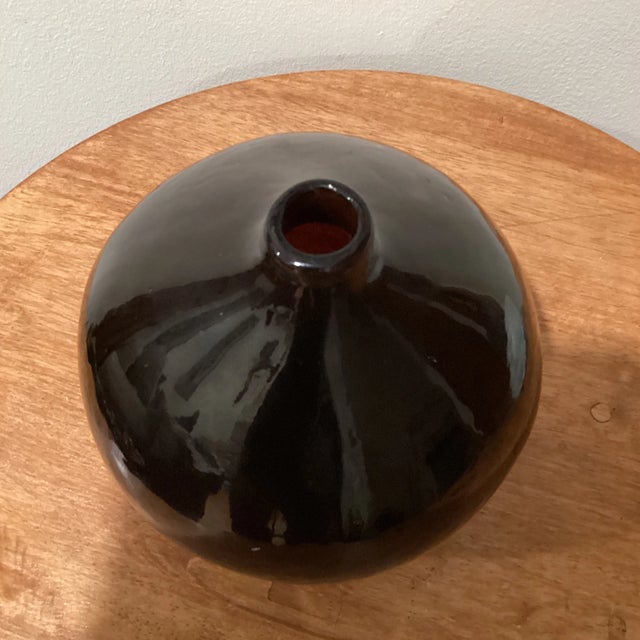 Vintage Hand-Blown & Crafted Glass Deep Purple "Bird" Vase For Sale - Image 4 of 12
