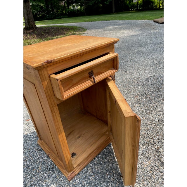 Vintage Rustic Pine Bedside Table Chairish