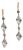 Pair of Aquamarine and 18k Gold Dangle Chandelier Earrings For Sale