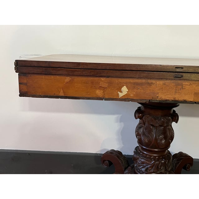 Duncan Phyfe American Empire Swivel-Top Games Table For Sale - Image 4 of 12