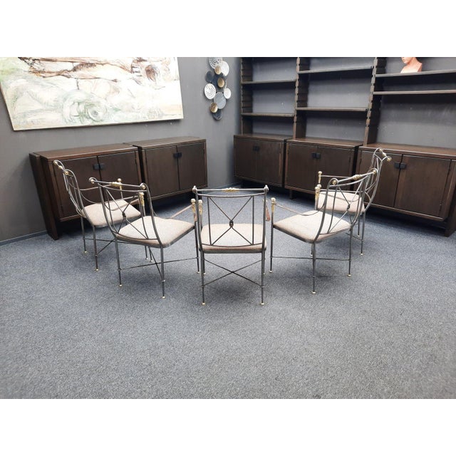 Regency Wrought Iron Armchair by Alberto Orlandi, Italy, 1970s For Sale - Image 4 of 18