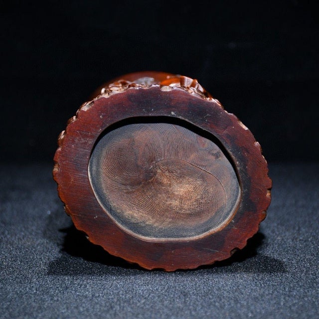 Wine Late 20th Century Finely Carved Boxwood Eight Immortals Pen Holder For Sale - Image 8 of 8