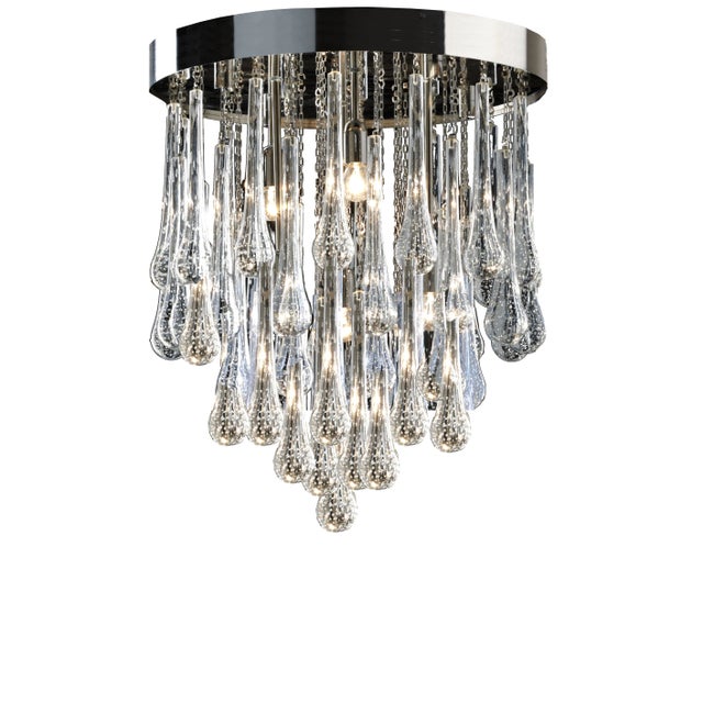 Impressive Murano Glass Sputnik Chandelier flush mount like mazzega zuccheri venini barovier style Diameter 60 cm = 23.6"...