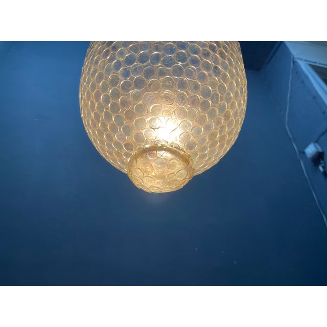 Vintage Iridescent Glass Mosaic Pendant Light with Bronze Fittings, 1960s For Sale - Image 8 of 16