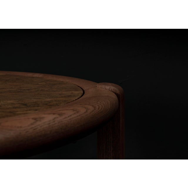 Geometric Coffee Table in Oak and Marble, 1960s For Sale - Image 17 of 18