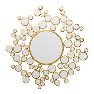 Global Views Modern Gold Aquarius Wall Mirror For Sale
