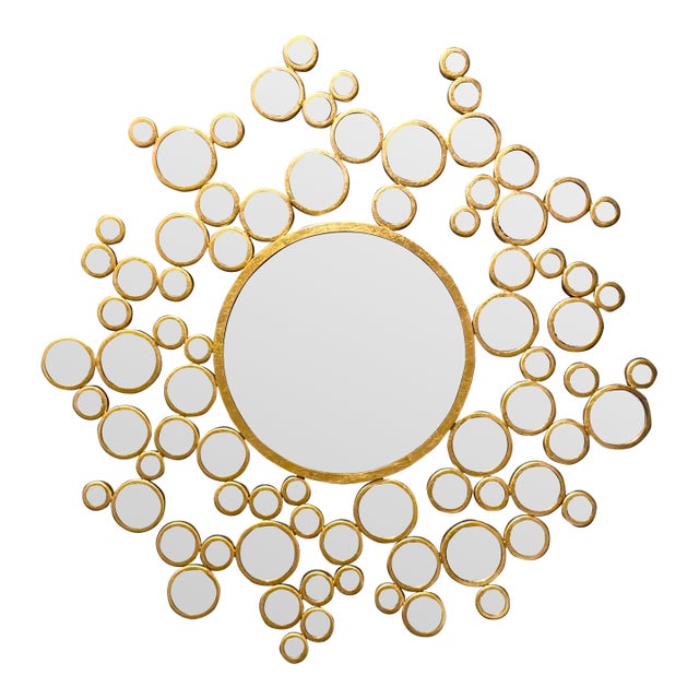 Global Views Modern Gold Aquarius Wall Mirror For Sale