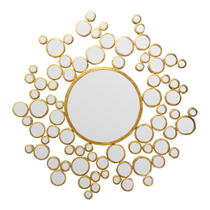 Global Views Modern Gold Aquarius Wall Mirror
