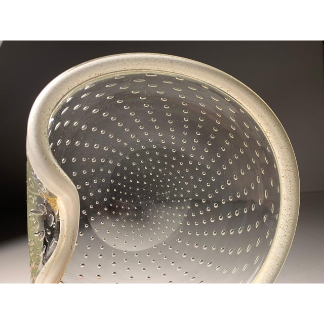 1950s Murano Controlled Bubble Glass Bowl / Ashtray by Barovier & Toso For Sale - Image 5 of 6