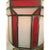 Art Deco-Style White Milk & Red Glass & Bronze Chandelier, Pendant or Lantern For Sale - Image 18 of 18