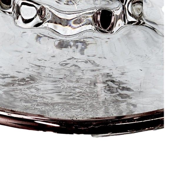 Silver City Pedestal Glass Vase Fluted Ruffled Edge For Sale - Image 11 of 12