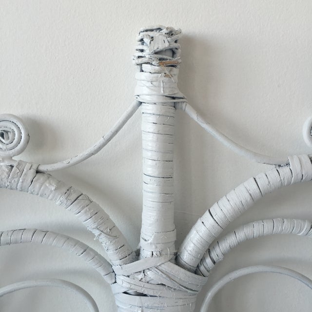 Vintage Rattan Peacock Twin Headboard Chairish