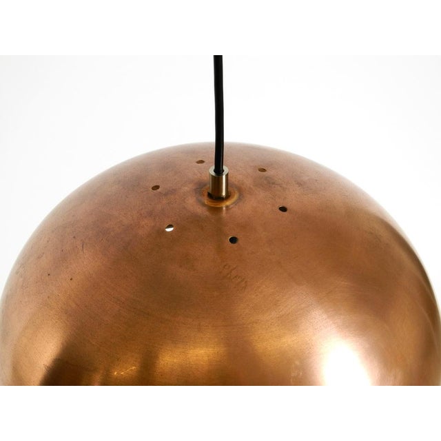 Mid-Century Modern Italian Copper Dome Pendant Light, 1950s For Sale - Image 9 of 14