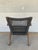 Stylish Modern Adirondack Style Outdoor Chairs Pair. Warm wood frame, tapered legs and woven black cord seat. Showroom...