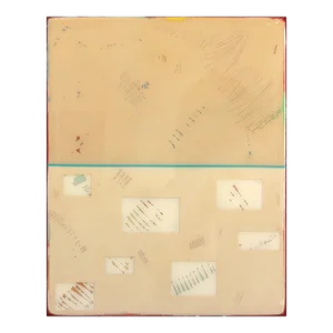 Beach Blvd - Modern Acrylic Beige Monochrome Resin Original Artwork by Ricky Hunt