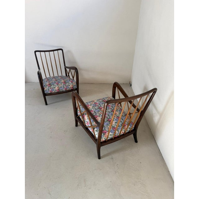 Wood Vintage Lounge Chairs by Paolo Buffa, 1940s, Set of 2 For Sale - Image 7 of 8