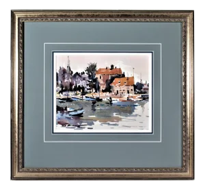 Edward Norton Ward, Harbor with Church, Circa 1990