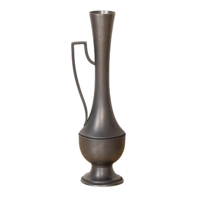 1930s French Art Deco Pewter Bud Vase For Sale