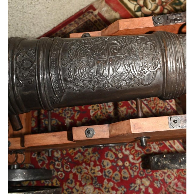 Large French Bronze Cannons, Set of 2 For Sale - Image 14 of 15