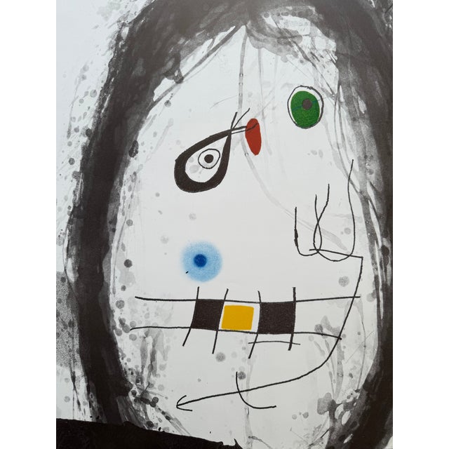 Joan Miró (1893–1983), L’Exilé Noir, Galerie Peerlings Krefeld, 1987, Vintage Exhibition Poster, Printed in Germany For Sale - Image 10 of 14