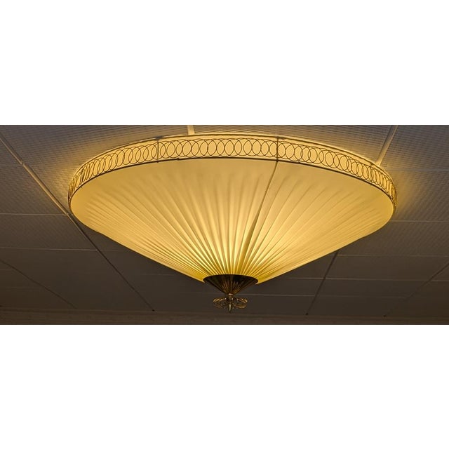 Large Vintage Finnish Flush Mount in the style of Paavo Tynell, 1950s For Sale - Image 9 of 17