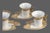Hollywood Regency Late 20th Century Elegant Set of Four Demitasse Greek Key Cups & Saucers Japanese Imperial Porcelain Gilded - 8 pcs For Sale - Image 3 of 7
