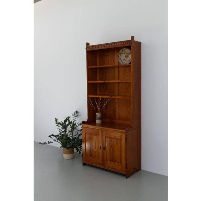 Antique Oregon Pine Bookcase by Martin Nyrop for Rud Rasmussen, Denmark, 1905 For Sale - Image 10 of 18