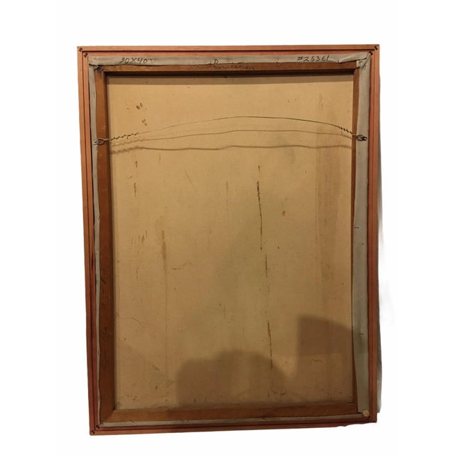 Vintage Mid-Century Colorful Figurative Abstract Oil on Canvas Portrait Painting For Sale - Image 11 of 12