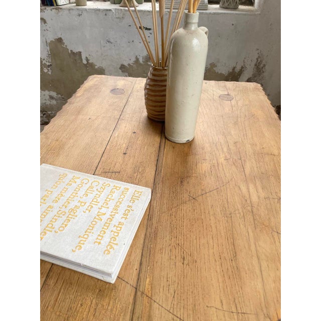 Vintage Brutalist Oak Table, 1950s For Sale - Image 14 of 18