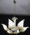 Italian Exceptional Vintage 6-Light Gold Murano Glass Chandelier For Sale - Image 3 of 15