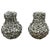 Italian Pair of Vintage Italian Hand-Sculpted Floral Encrusted Ceramic Vases For Sale - Image 3 of 12