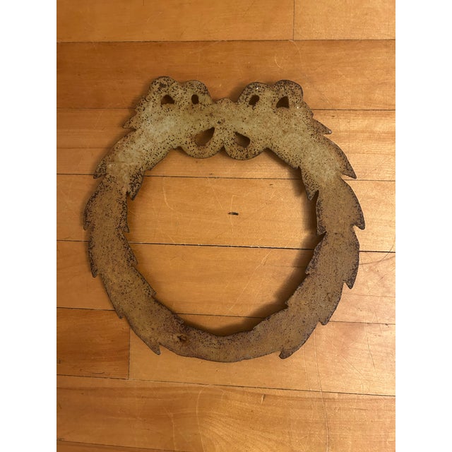 Vintage Cast Iron Wreath For Sale - Image 4 of 7