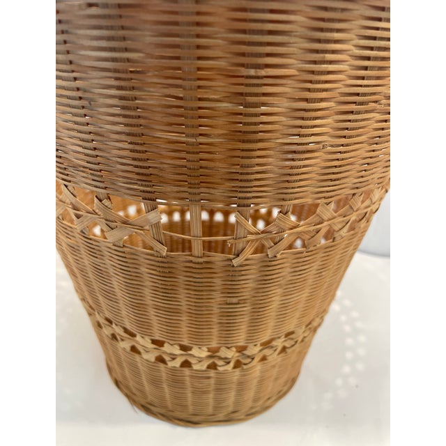 Vintage Wicker Trash Can Waste Basket For Sale In Dallas - Image 6 of 6