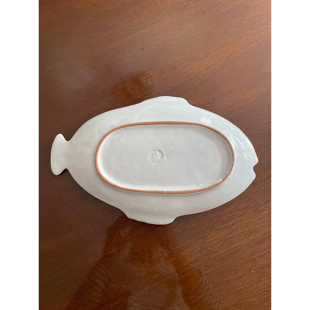 Vintage Italian Ceramic Fish Plate For Sale - Image 4 of 5