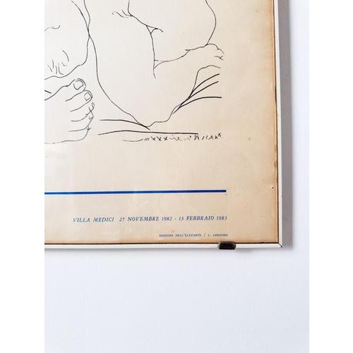 Beige Vintage Picasso at Villa Medici Exhibition Poster, 1983 For Sale - Image 8 of 16