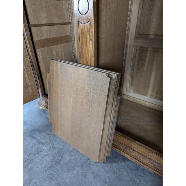 Wood Neo-Rustic Dark Oak Wardrobe For Sale - Image 7 of 8