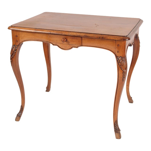 Antique Louis XV Style Provincial Walnut Side / Writing Table For Sale