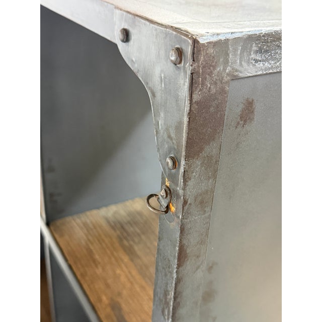 Brown Restoration Hardware Industrial Metal Bookshelf For Sale - Image 8 of 13