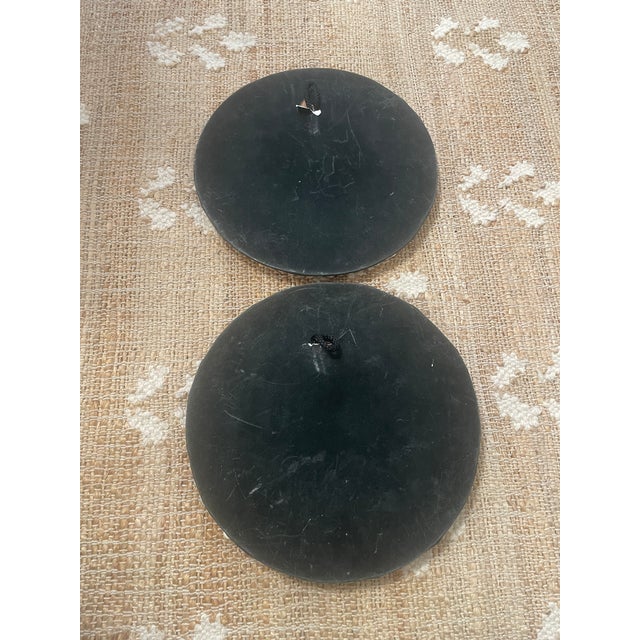 Shabby Chic Pair of Vintage French Coquillage Seashells Round Small Mirrors For Sale - Image 3 of 10