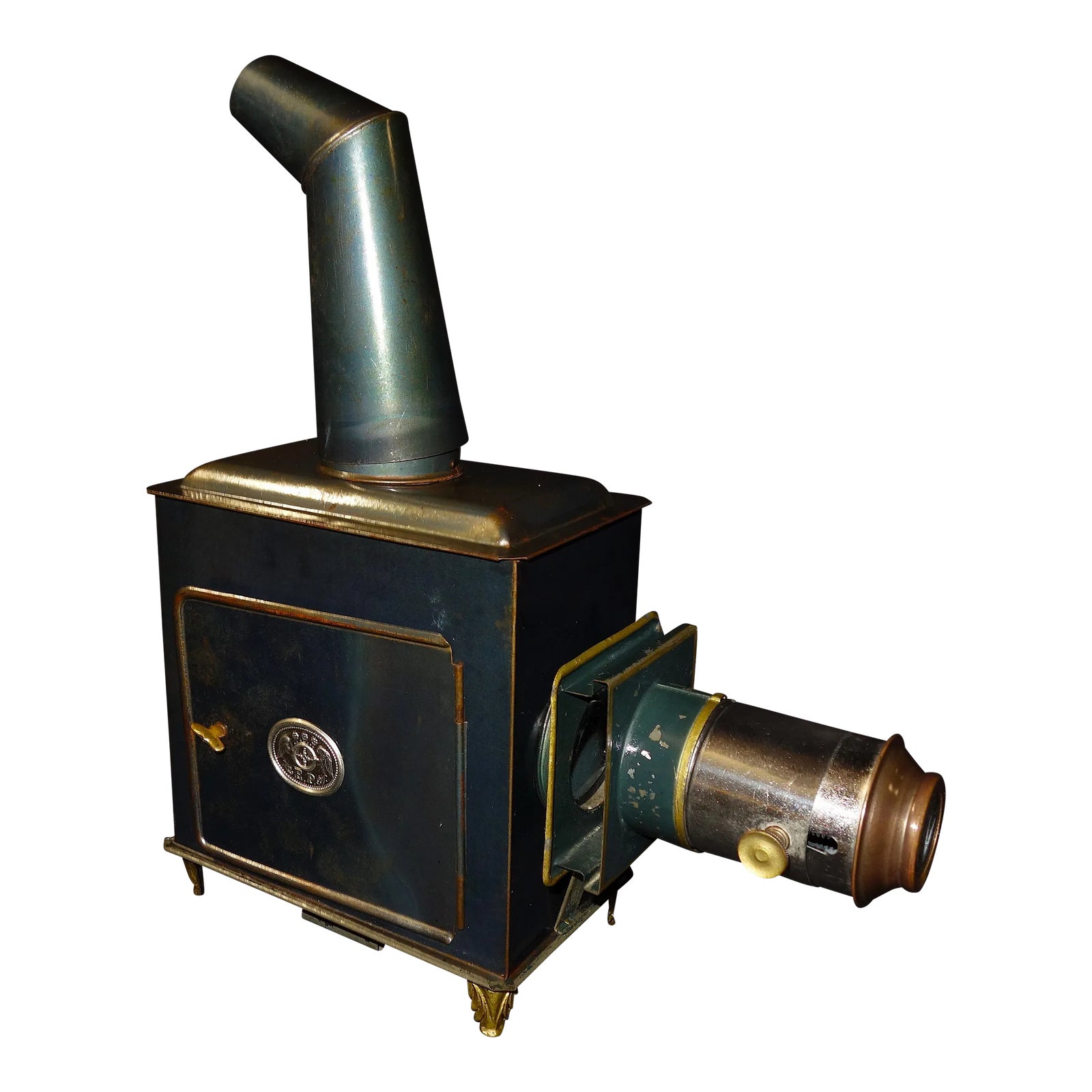 1900s Ernst Plank Oil Lamp 'Magic Lantern' Standard Model | Chairish