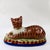 Ceramic Vintage Staffordshire Recumbent Cat Mantle Statue Figurine Right Facing For Sale - Image 7 of 12