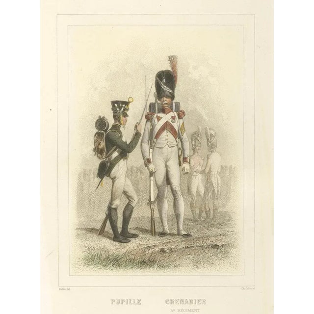 Napoleonic Guard Soldiers Grenadier, 1859, Paper, Set of 3 For Sale - Image 6 of 10