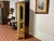 Gold Weiman Vintage Hollywood Regency Style Gold Lighted Curio Display Cabinet 1940s Lighted With Drawer For Sale - Image 8 of 17