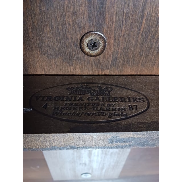Henkel Harris Walnut Inlaid Oval Dining Table For Sale - Image 17 of 17