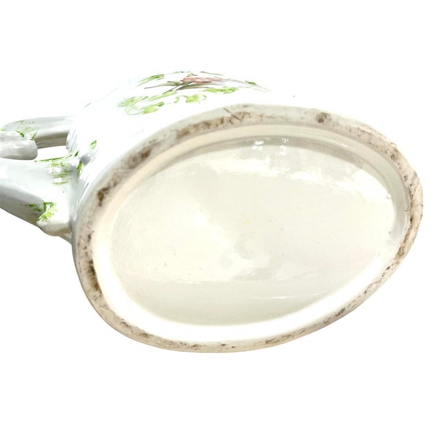 Ceramic Vintage Ceramic Hand-Painted Watering Can For Sale - Image 7 of 10