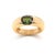 A rare vintage Cartier Ellipse ring crafted in 18ct yellow gold, featuring an oval olive-green peridot in a classic,...